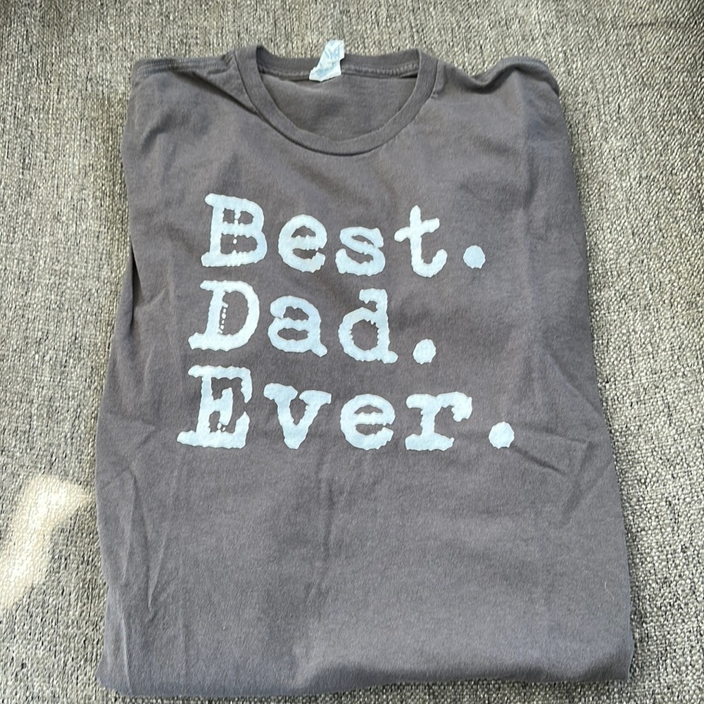 Best Dad Ever Short Sleeve Brown T-shirt. Delta Pro Weight Size XL